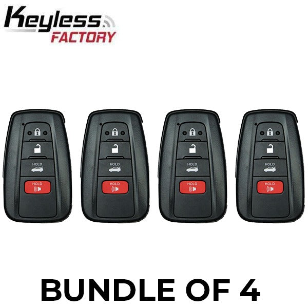 4 x 2019 Toyota Avalon / 4-Button Smart Key / HYQ14FBE / 0410 (AFTERMARKET) (BUNDLE OF 4)