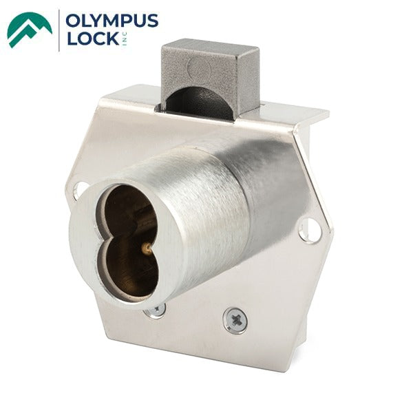 Olympus - 725RD - SFIC Rim Deadbolt Door & Drawer Cabinet Lock - BEST SFIC - 1-1/16" Cylinder Length - Polished Chrome - Optional Handing - Optional Key Retaining - Grade 1