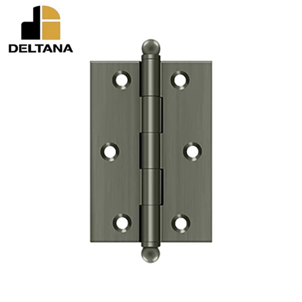 Deltana - 3" x 2" Hinge - w/ Ball Tips - Optional Finish