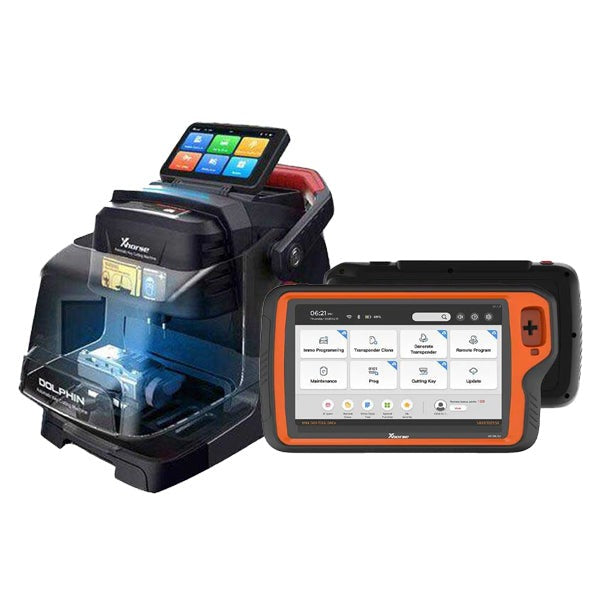 Xhorse - Complete Cut & Programming Bundle - Dolphin II XP-005L High Sec Portable Key Cutting Machine w/ Battery & VVDI Key Tool PLUS Tablet