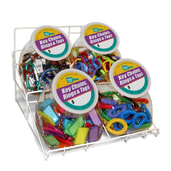 LuckyLine - 34465 - Small Jar Counter Display - Holds 4 Bulk Jars