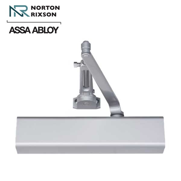 Norton - 8501H - Tri-Packed Manual Door Closer - Back Check Function - PA Bracket/Regular/Top Jamb - Adjustable Arm - Adjustable Sizes 1-6 - Satin Aluminum - Fire Rated - Grade 1