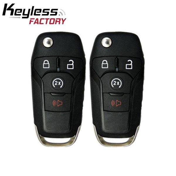 2 x 2015-2022 Ford F-Series Raptor Ranger / 4-Button Flip Key / 164-R8134 / N5F-A08TDA (AFTERMARKET) (Bundle of 2)