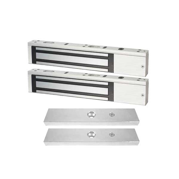 2 x Single Door Maglocks - 600 lb Holding Force - Bond Sensor - Grade 1 (Bundle of 2)