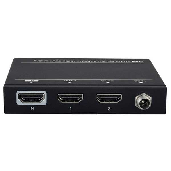 DynoTech - 400075 - 4K HDMI 2.0 Splitter - 1 Female Input to 2 Female Output - HDR