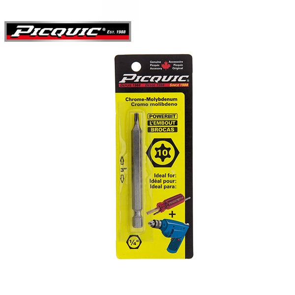 PICQUIC - 3" Length Powerbits - Optional Bit Sizes - Torx