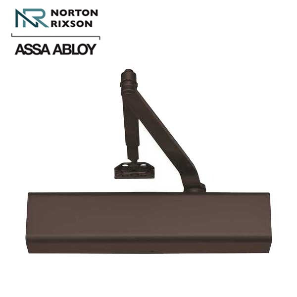 Norton - 8501 - Tri-Packed Manual Door Closer - Back Check Function - PA Bracket/Regular/Top Jamb - Adjustable Arm - Adjustable Sizes 1-6 - Dark Bronze - Fire Rated - Grade 1