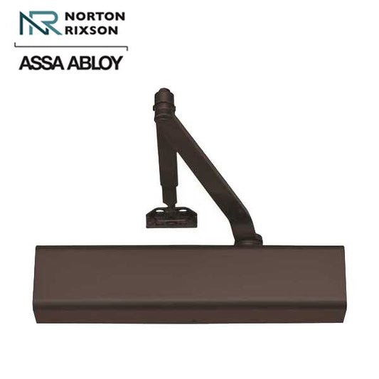 Norton - 8501 - Tri-Packed Manual Door Closer - Back Check Function - PA Bracket/Regular/Top Jamb - Adjustable Arm - Adjustable Sizes 1-6 - Dark Bronze - Fire Rated - Grade 1