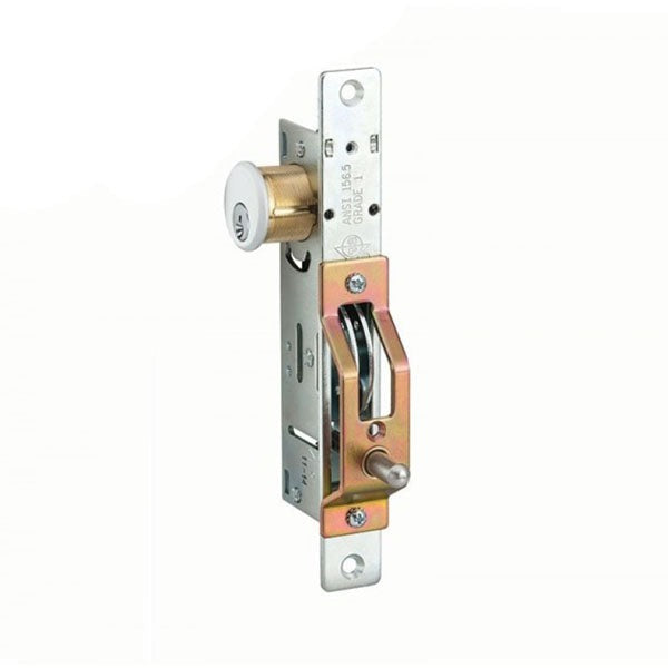 Adams Rite - MS1861 - MS Bottom Rail Deadlock - 2-1/4" Backset - One-Point - Vertical Bolt Operation - Aluminum