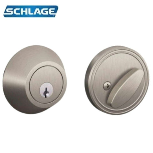 Schlage - JD60 - Single Cylinder Deadbolt Lock - 5-Pin - Keyed Differently - Satin Nickel - Grade 3