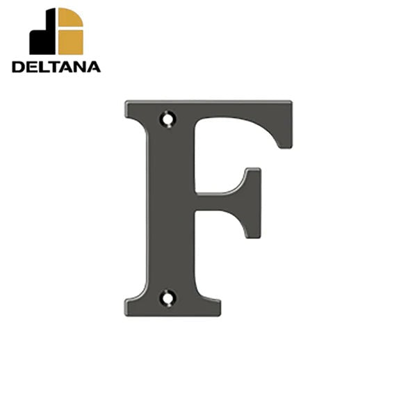 Deltana - 4" Residential Letter F - Optional Finish