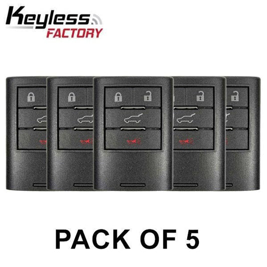 5 x 2010-2014 Cadillac CTS Wagon / 4-Button Smart Key / PN: 20940386 / M3N5WY7777A (AFTERMARKET) (Pack of 5)