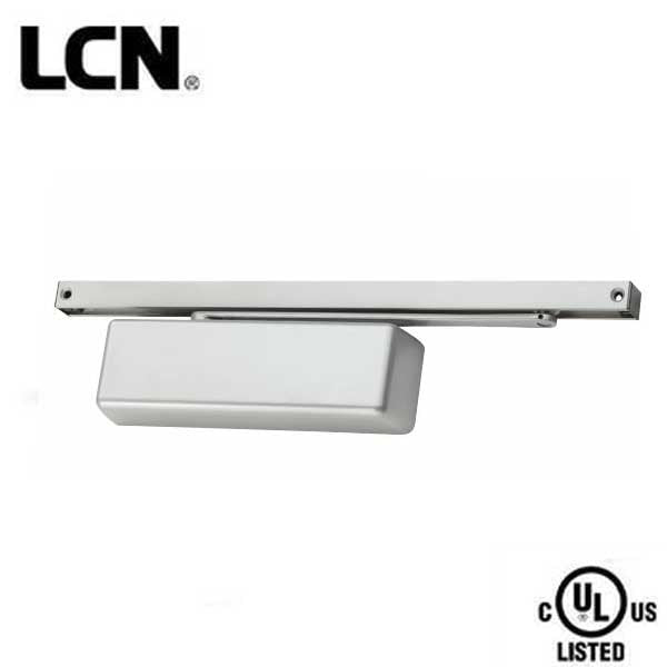 LCN - 4011 - Hydraulic Door Closer - Back Check Function - Optional Arm Functions Adjustable Size 1-5 - Aluminum - Plastic Cover - Fire Rated - Grade 1