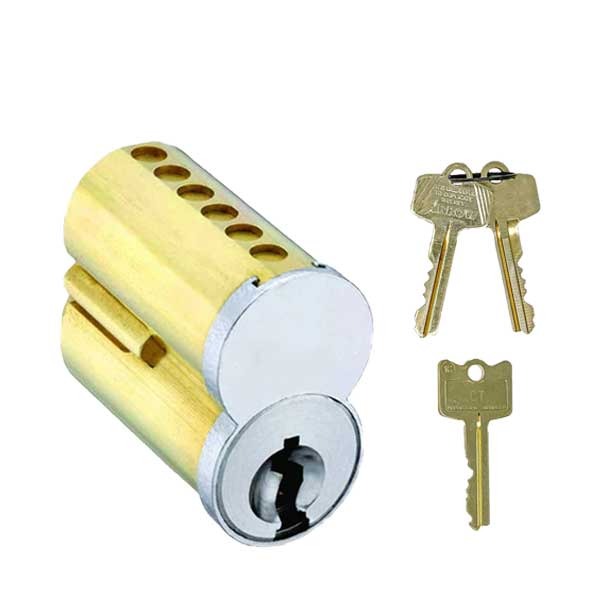 Arrow - Small Format IC Core Cylinder - 6 Pins - Combinated - Keyed w/ 1-Control Key & 2 Change - Satin Chrome