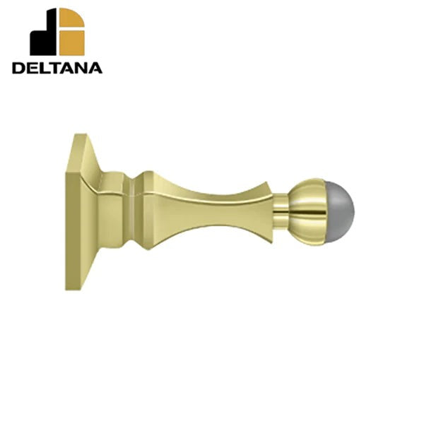 Deltana - 3-1/2" Baseboard Door Bumper - Heavy Duty - Solid Brass - Optional Finish