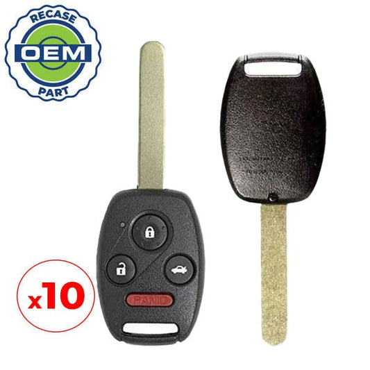 10 x 2005-2006 Honda CR-V / 4-Button Remote Head Key / PN: 35111-S9A-305 / OUCG8D-380H-A (OEM Recase)