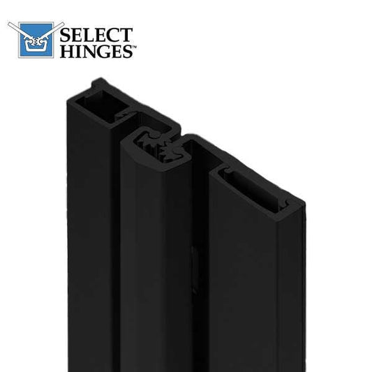 Select Hinges - 57 - 83" - Geared Full Surface Continuous Hinge - Black - Heavy Duty