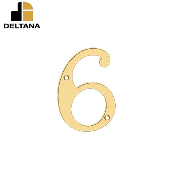 Deltana - 4" Numbers - Solid Brass - Optional Finish