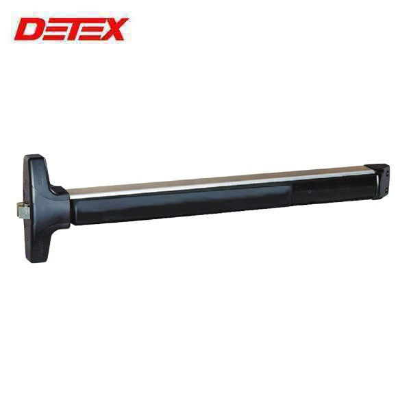 Detex - V40 - Rim Exit Device - Hex Dogging Only - 99 Strike - Fire Rated - 36" - Aluminum - Black Trim