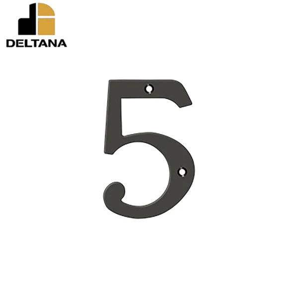 Deltana - 4" Numbers - Solid Brass - Optional Finish