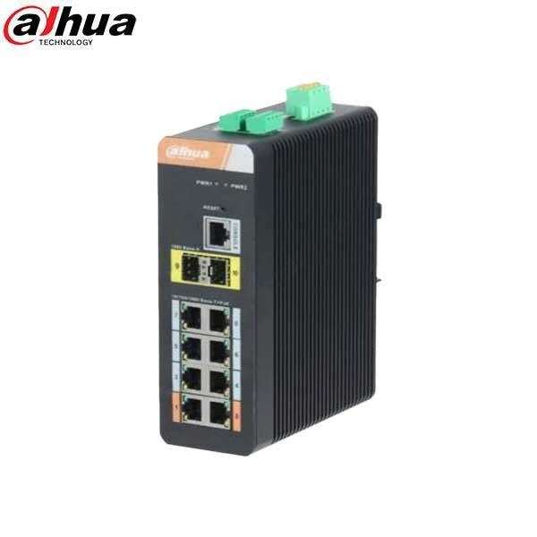 Dahua / PoE Ethernet Switch / Industrial / 8-Port / 48-57 VDC / 120W / Managed / PFS4210-8GT-DP