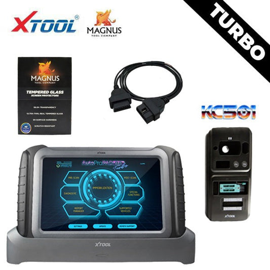 Xtool - AutoProPAD G2 Turbo - Automotive Key Programmer - CANFD & Accessories Set - Bypass Cable, Charging Dock, Carrying Case & Screen Protector