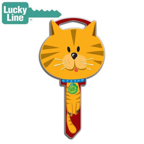 LuckyLine - B115K - Key Shapes - Cat - Kwikset - KW1 - 5 Pack