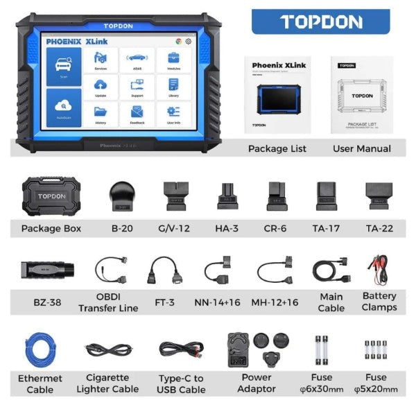 TOPDON - TD5211 - Phoenix XLink - 10.1inch OE-Level Scan Tool, Cloud-Based Programming, Adv Protocols