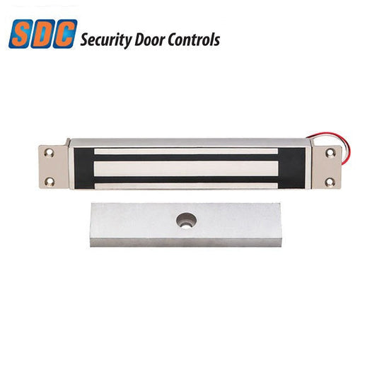 SDC - 1591U - Mortise Sliding Door Single Magnetic Lock - 850lbs. - 12/24VDC - Stainless Steel - Grade 1