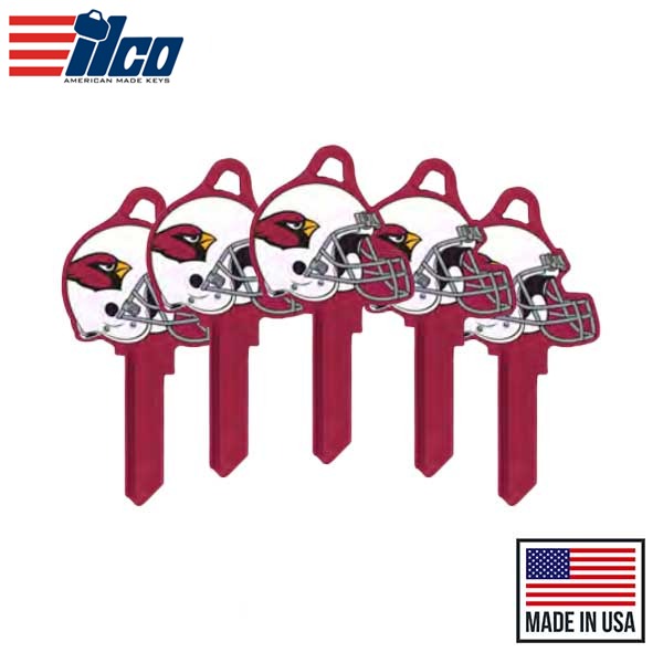 Ilco - NFL TeamKeys - Helmet Edition - Key Blank - Arizona Cardinals - SC1 (5 Pack)