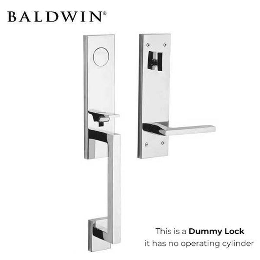 Baldwin Estate - 85391.LFD - Minneapolis 3/4 Escutcheon Handleset - Full Dummy - 056 - Satin Nickel - Grade 2 - LH