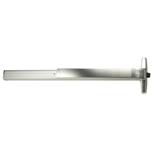 Von Duprin - 33AEO - Narrow Stile Pushpad - Rim Exit Device - Exit Only - 48" - Less Trim - Hex Key Dogging - Non-Handed - 626/US26D - Satin Chrome