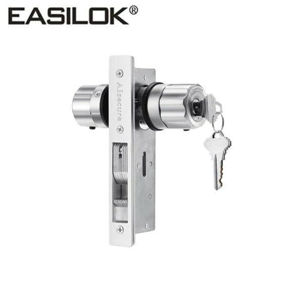 EASILOK - A5 - Single Cylinder Lock Hookbolt - Twist To Lock - 25mm - Silver