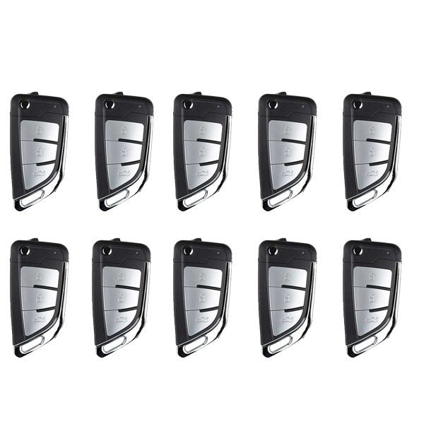10 x Xhorse - XEKF21EN - Super Remote / Knife Type / 3-Button Universal Flip Key / VVDI Super Chip for VVDI Tools (BUNDLE OF 10)