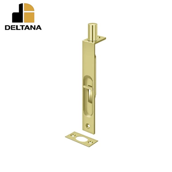 Deltana - 6" Flush Bolt - Heavy Duty - Square - Optional Finish