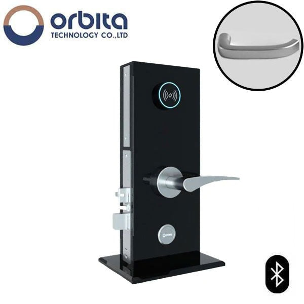 Orbita - S3074SBT - Mortise Hotel Lock - SPLIT Design - Bluetooth & RFID - Optional Lever Style - 6 VDC - Optional Finish - Grade 2