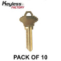 Keyless Factory - SC4 / 1145A Brass Finish Schlage Key Blanks (10 PACK) (AFTERMARKET)
