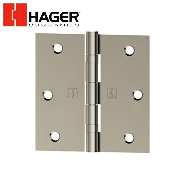 Hager - 1741 - Full Mortise - 5-Knuckle - Plain Bearing Hinges with fasteners - Optional Size - Optional Finish