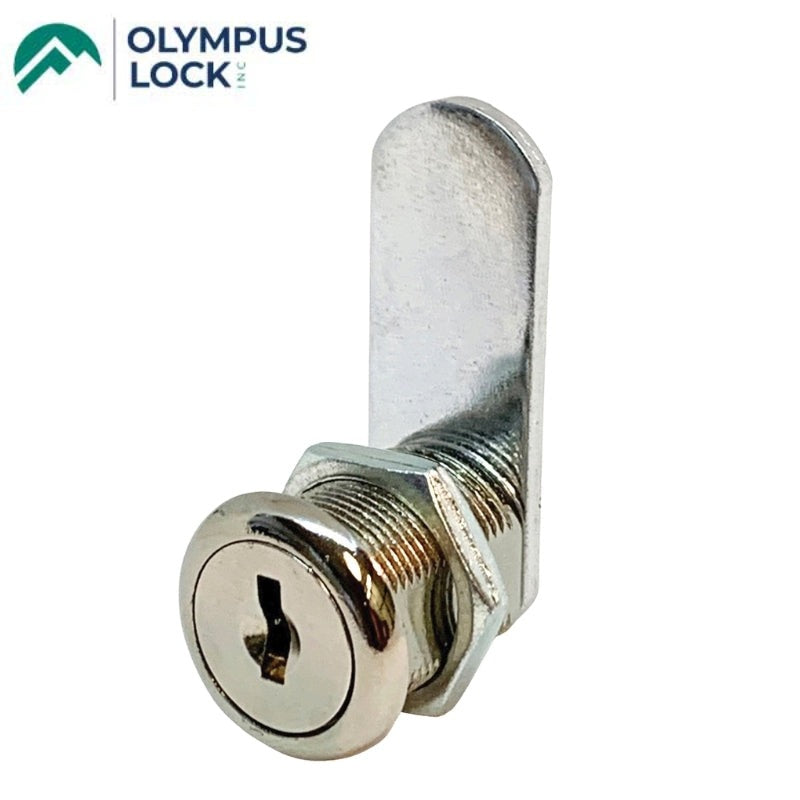 Olympus - 952 Series - 5/8" Cylinder Length Disc Tumbler Cam Lock - Polished Nickel Finish