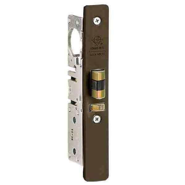 Adams Rite - 4510 - Standard Duty Deadlatch - 31/32" Backset - LH / RHR - Mortised 4-5/8" - FLT/ST - Flat Faceplate - Dark Bronze - Metal Door