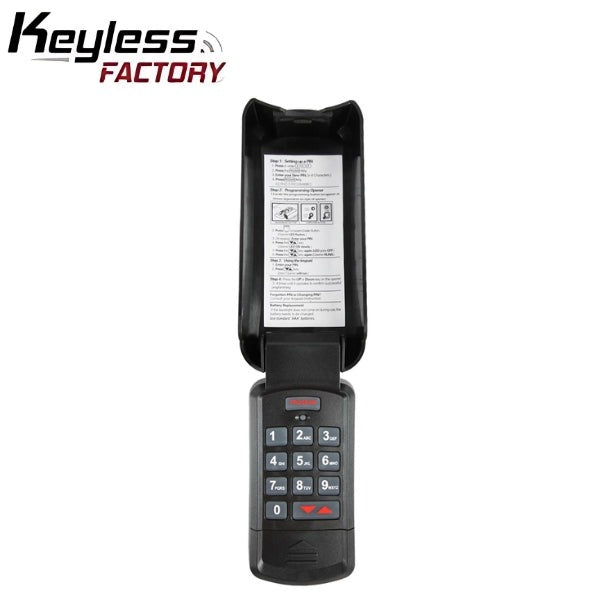 KeylessFactory - Garage Door Opener Remote Keyless Entry Keypad with Black Weatherproof Case Replacement for Genie (GUK-BX)
