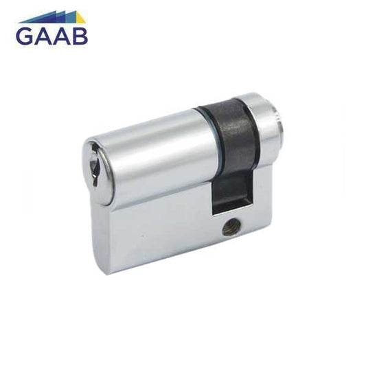 GAAB - I292-29 - Half Euro Profile Cylinder - Single Sided - Satin Chrome - (Yale R6) (40mm)
