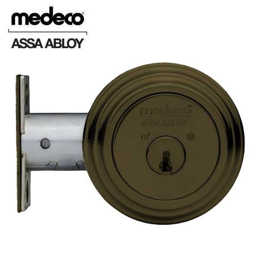 Medeco - 11TR503 - Maxum Residential - M3 Biaxial - 5-Pin - Single Deadbolt - 2-3/8" - DL Keyway Pinned - 10 - Satin Brass Blackened - Grade 1