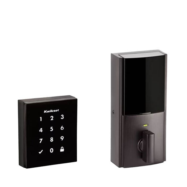Kwikset - Obsidian - Electronic Touchscreen Smart Deadbolt - 11P - Z-Wave Plus - Venetian Bronze - Home Connect