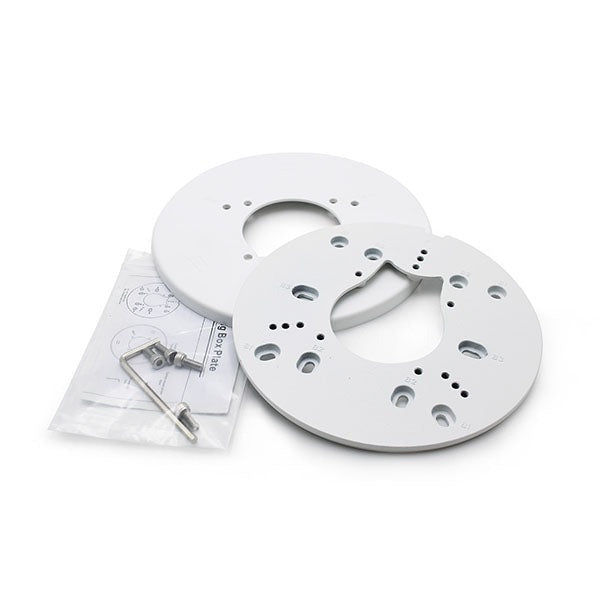 IC Realtime - MNT-GB-PLATE-1 / Electrical Junction Box Adapter For 4" Single And Double Gang Boxes