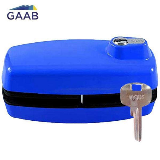 GAAB - T180 - Tempered Frameless Glass Door Lock - Reversible - 10 -12mm Doors - YALE Keyway - Blue