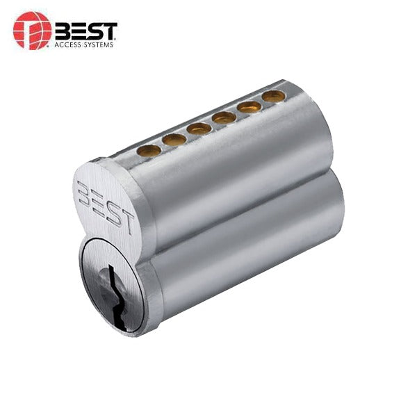 BEST - 1C6A1626 - SFIC- Small Format Interchangeable Core - 6 Pin - Uncombinated (No Pins) - A Keyway - Satin Chrome