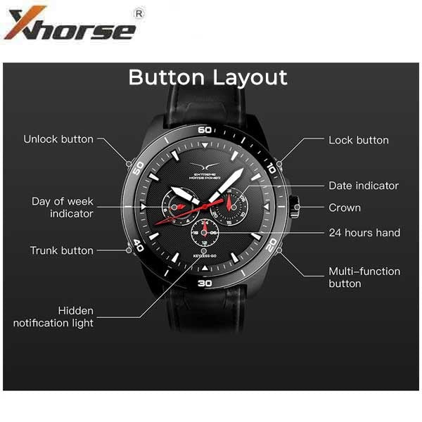 Xhorse - SW-007 - Midnight Black - Universal Smart Key 3-Button Remote Watch