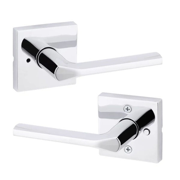 Kwikset - 730LSL - Lisbon Lever Set - Square Rose - Optional Finish - Privacy / Bed / Bath Function