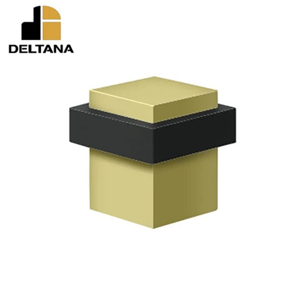 Deltana - Square Universal Floor Bumper 1-3/8" - Solid Brass - Optional Finish